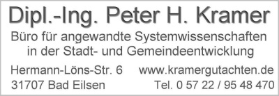 Peter H. Kramer - Büro für angewandte Systemwissenschaften in der Stadt- und Gemeindeentwicklung - 31707 Bad Eilsen - Hermann-Löns-Str.6 - 05722/9548470